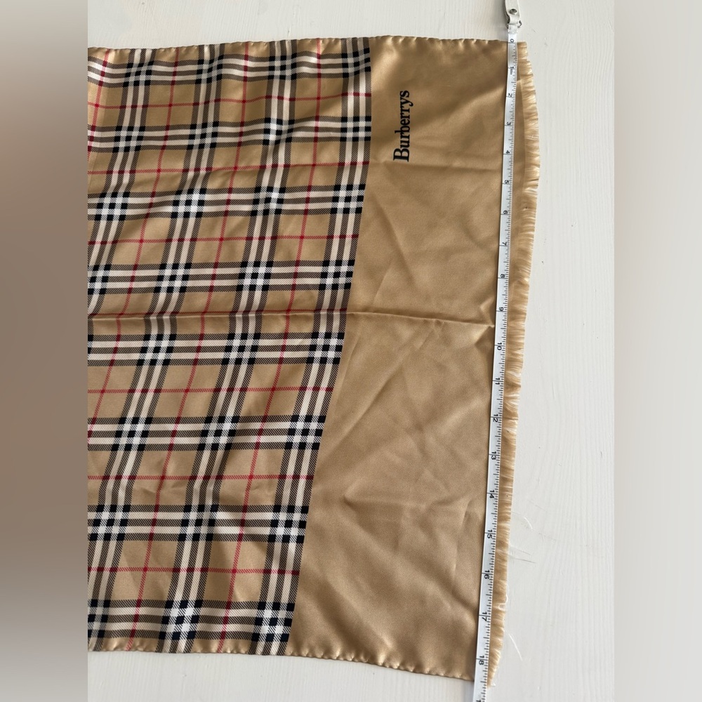 Vintage Burberry Pure Silk Nova Check Scarf - Picture 5 of 6